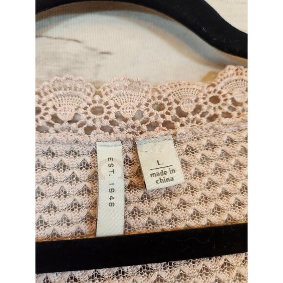 Cato Est. 1946 Women's Light Pink V-Neck Long Sleeve Pullover Blouse Size Large - Picture 3 of 6